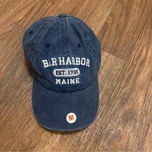 Bar Harbor Maine Mens Navy Blue Baseball Hat Cap Adjustable Cotton New NWT